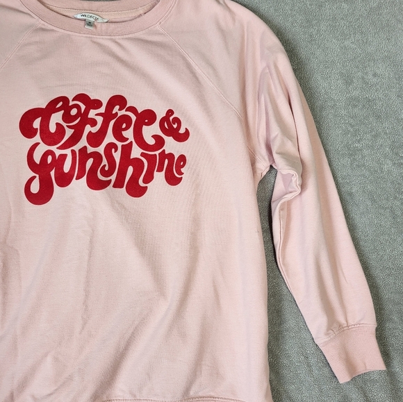 Wildfox Coffee & Sunshine Pink Relaxed Fit Sweatshirt - Picture 3 of 12
